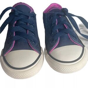 Converse All Star Kids Shoes Sneakers Blue Purple Sz 7 (Toddler) great condition
